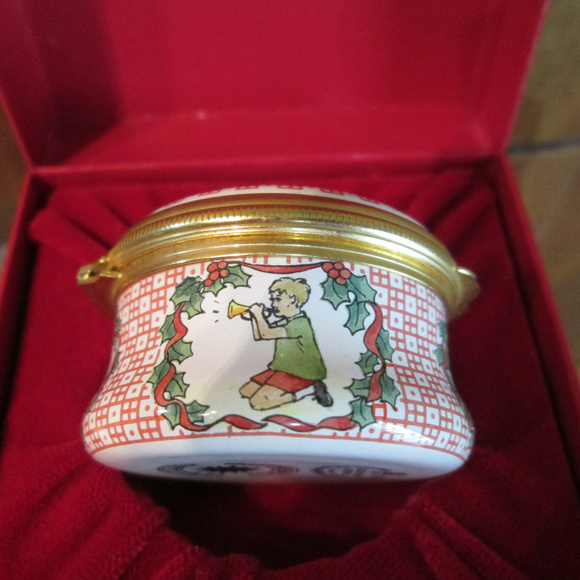 Enamel Trinket Box ROCKING HORSE Christmas 1987
